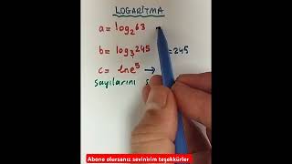 Logaritma Sıralama 2025 aytmatematik yks logaritma 12sınıfmatematik [upl. by Erapsag]