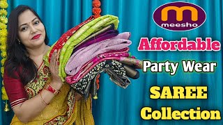 Meesho Latest Trending Saree Collection  Meesho Saree Haul  Adhira [upl. by Edelsten]