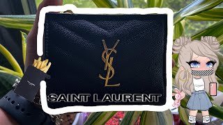 YSL Monogram Wallet Black Unboxing [upl. by Dett]