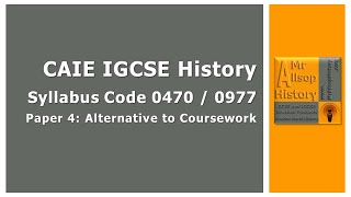 Paper 4 CIE IGCSE History 0470  0977 examination tips revision for History exams [upl. by Rebel]