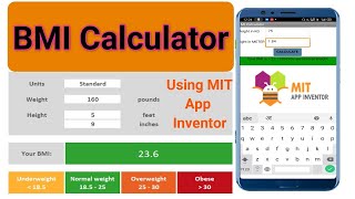 MIT APP INVENTOR VIDEO 2 BMI Calculator [upl. by Darby695]