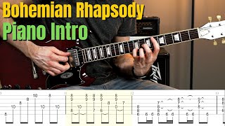 Bohemian Rhapsody Piano Intro On Guitar  Guitar Tutorial With Tabs [upl. by Notxap368]