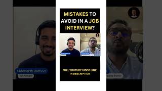 MISTAKES TO AVOID IN A JOB INTERVIEW interviewquestionsandanswers interviewpreparation [upl. by Stickney]