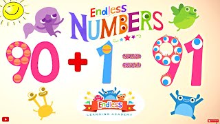 Endless Numbers 91  Learn Number Ninetyone  Fun Learning for Kids [upl. by Brandea421]