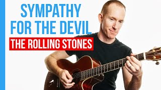 Sympathy For The Devil ★ The Rolling Stones ★ Acoustic Guitar Lesson Tutorial with PDF [upl. by Trevah226]