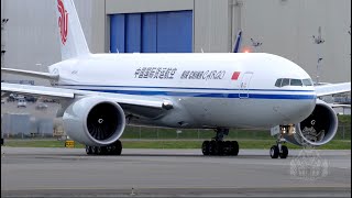 Air China Cargo 777F Taxi And Takeoff From Paine Field [upl. by Aekahs187]