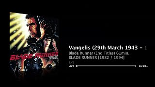 Vangelis  1hour Extended Version  Blade Runner End Titles [upl. by Joceline]