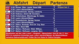 SBB Ansage  Verbindungen in Luzern VAE IC21 RE Ln Bn [upl. by Eliga848]