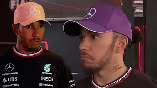 Lewis Hamilton furious with Ferrari question and storms out of interview at Japanese GP [upl. by Anaujal]