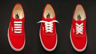 4 COOL SHOE LACE STYLE VANS AUTHENTICERA  Shoe lacing tutorials for 5 holes [upl. by Anyd]