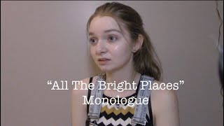 All The Bright Places Violet Markey 1 Minute Acting Monologue [upl. by Ailssa893]