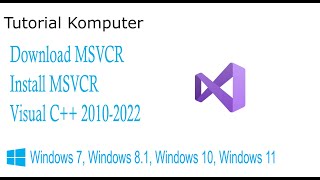 Cara Download Install Update Microsoft Visual C VC Redist Runtime Error MSVCR [upl. by Haskell]