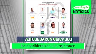 Así quedaron ubicados los candidatos en los tarjetones  Teleantioquia Noticias [upl. by Lletnohs]