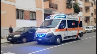 WAIL Ambulanza Su Planu Soccorso Selargius in emergenza  Italian ambulance responding code 3 [upl. by Roter]