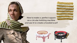 How to make a perfect square on a circular knitting machine Sentro  Addi [upl. by Giulietta]