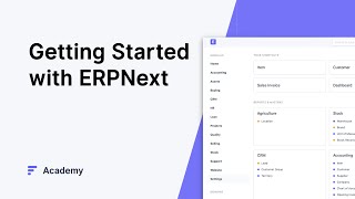 Getting Started with ERPNext  ERP tutorial [upl. by Anaujahs]