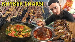 ULTIMATE FOOD TOUR OF PESHAWAR  KHYBER CHARSI  SHEIKH SIRI PAYE  AFGHANI FOOD [upl. by Blondelle]