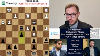 I played against current World 3 GM Erigaisi  GM Meshkovs  Champions Chess Tour game analysis [upl. by Anirehtac]