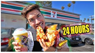 I only Ate 7Eleven Food For 24 hours  IMPOSSIBLE FOOD CHALLENGE [upl. by Dollar]