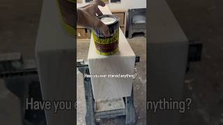 Wood mantel staining 🎨 carpentry finisher shorts furniture diy woodtable woodenfurniture [upl. by Oyr]