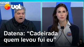 Datena Cadeirada quem levou fui eu ao ser acusado de forma vil diz em debate RedeTVUOL [upl. by Lordan]