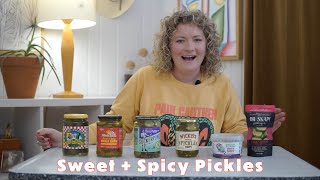 Sweet  Spicy Pickles Taste Test – Snackarinos [upl. by Edals878]