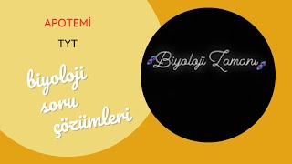 APOTEMİ TYT DENEMESİ BİYOLOJİ SORU ÇÖZÜMÜ [upl. by Ahsetra]