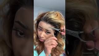 70 Human Hair Blend Wig Install  Outre Maximina Synthetic Lace Frontal Wig [upl. by Whelan286]