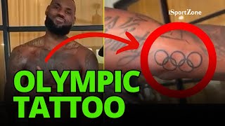 Lebron James IpinaTatoo Ang Olympic Logo sa Braso [upl. by Erny596]