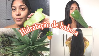 Hidratação de babosa cabelos brilhosos🧖🏻‍♀️ [upl. by Notsla]