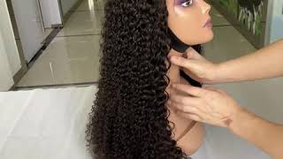 la perruque deep curl en cheveux bresiliens [upl. by Akemit]