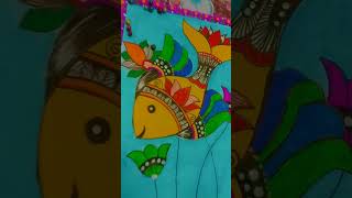 Madhubani art of 🐠🐋🐟madhubaniart [upl. by Nyladnewg]