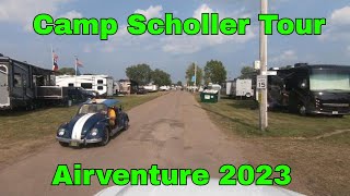 Tour of Camp Scholller Airventure 2023 Oshkosh WI [upl. by Je254]