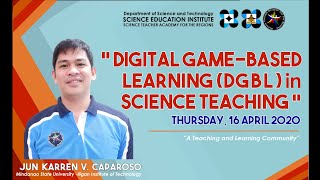 STAR Webinar Series Digital Gamebased Learning in Science Teaching [upl. by Pentha167]