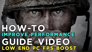 Call of Duty World War 2 WWII  How To Fix LagGet More FPS and Improve Performance [upl. by Hakan806]