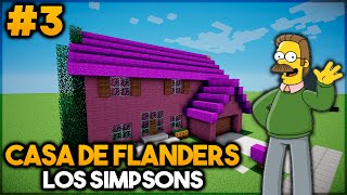 MINECRAFT CONSTRUCCIONES La casa de Flanders Simpsons [upl. by Ardnasirhc252]