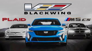 CT5V Blackwing vs Tesla Model S Plaid vs M5 CS Review and Drag Race — Jason Cammisa ICONS Ep 05 [upl. by Joab]