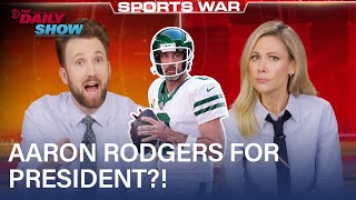 Sports War Jordan amp Desi Feud Over Marathon Influencers amp Aaron Rodgers 2028  The Daily Show [upl. by Joye376]