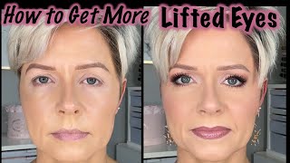 Lifted Eye Tutorial  Great for Hooded DownTurned Eyes [upl. by Thant226]