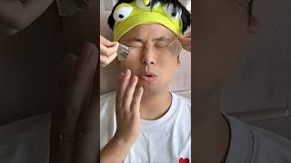 Eat aloe vera jelly with challenge skincare by star shining facial mask day15 asmr candy skincare [upl. by Ahsile627]