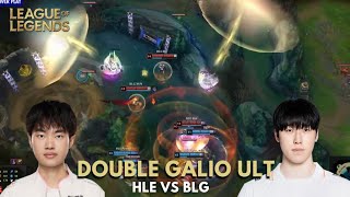 Double Galio Ult  HLE vs BLG  League of Legends [upl. by Lleuqram]