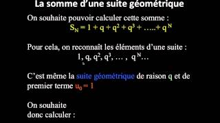 somme dune suite géométrique  a écriture avec le symbole sigma [upl. by Nytram]