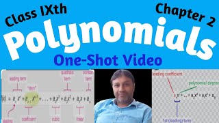 Polynomials  Class IXth  Chapter 2  OneShot Video [upl. by Lenore]