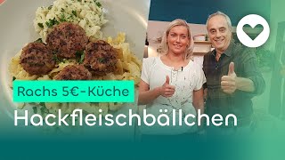 Hackfleischbällchen mit PetersilienwurzelStampf und Rahmwirsing Rachs 5€Küche  Gewusst wie [upl. by Tenneb202]