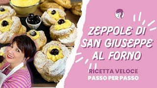 Zeppole di San Giuseppe al forno ricetta napoletana  Antonietta Polcaro [upl. by Solrac950]