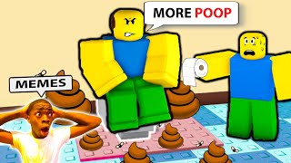 Roblox 💩NEED MORE POOP💩 Funny Moments MEMES 2  Bacon Strong [upl. by Halvaard30]