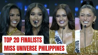 TOP 20 MISS UNIVERSE PHILIPPINES 2024 [upl. by Chas]