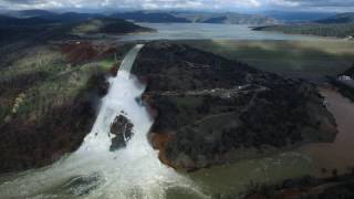 Oroville Dam Aerial Video  Feb 16 2017 [upl. by Hugues]