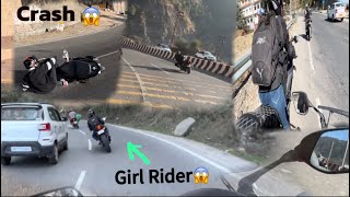 Sunday ride live crash skooty😱 Girl rider😳 [upl. by Darlene]