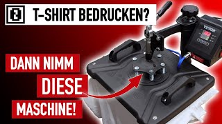 TShirt bedrucken • ganz einfach mit der Transferpresse von Vevor • Textilpresse Heat Press Machine [upl. by Kcered]